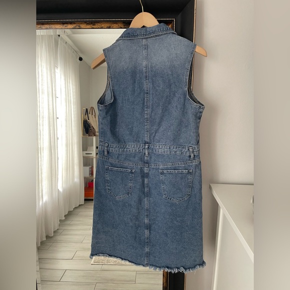 Joie Sleeveless Classic Denim Mini Dress - Picture 4 of 5